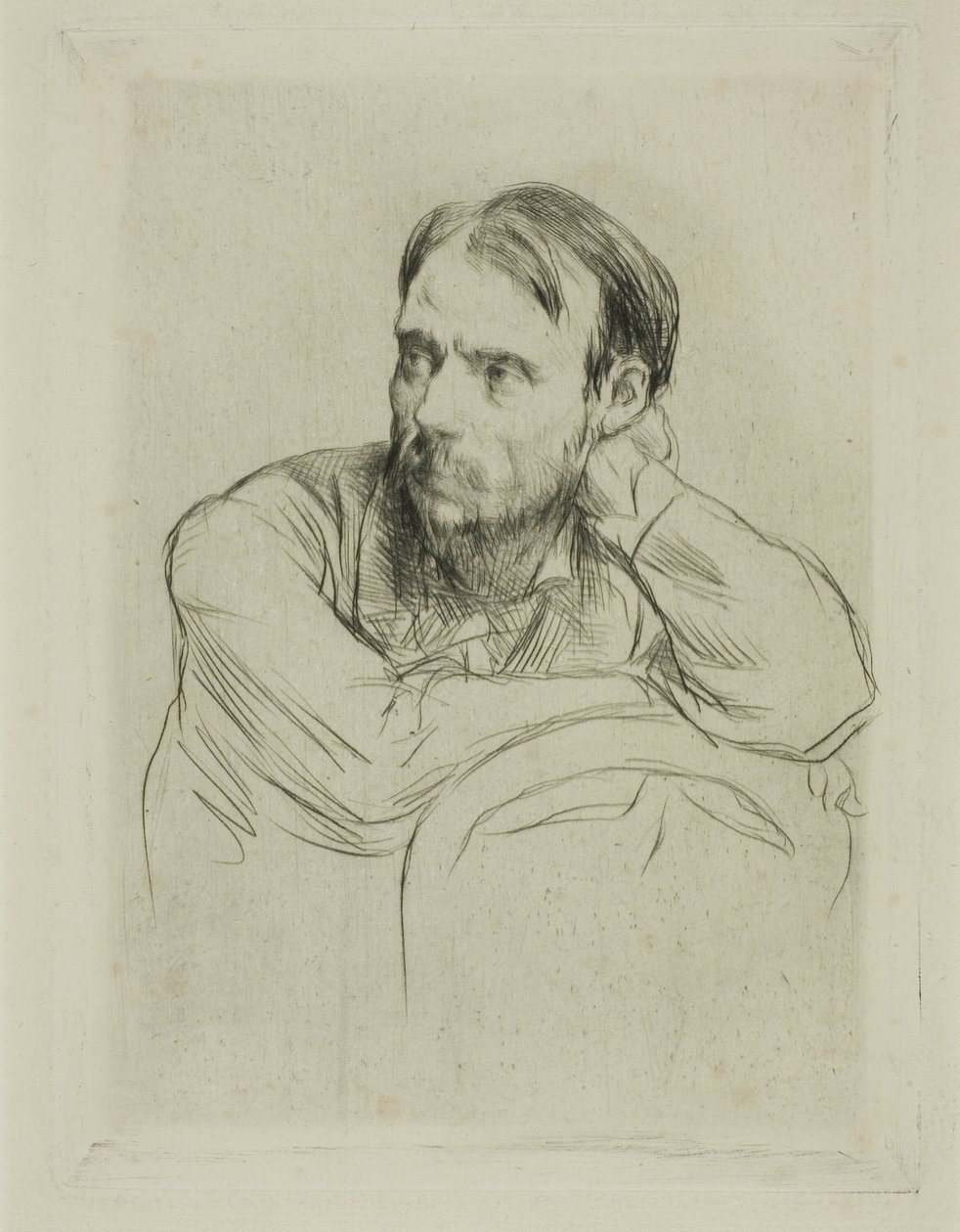 Retrato de Renoir de Marcellin Gilbert Desboutin