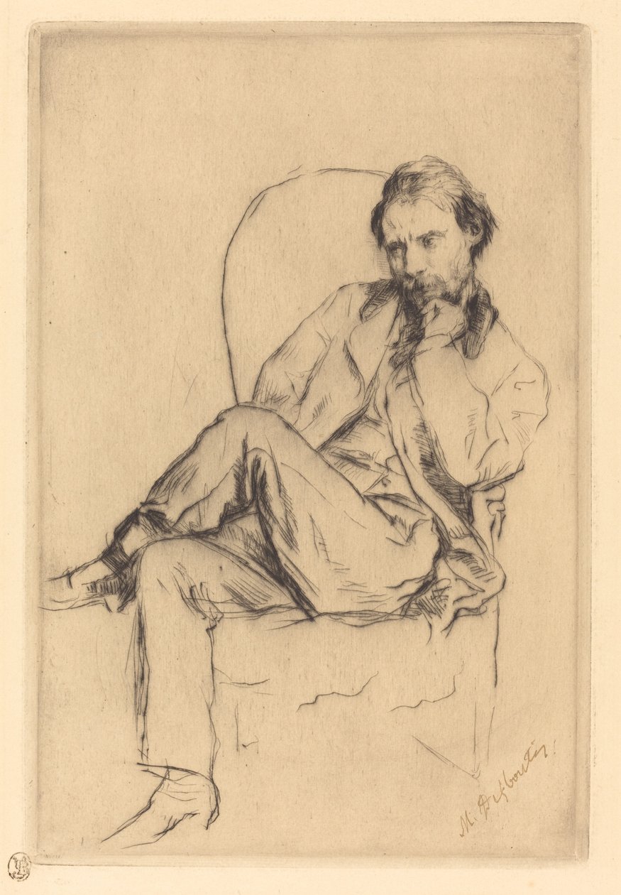 Renoir sentado de Marcellin Gilbert Desboutin