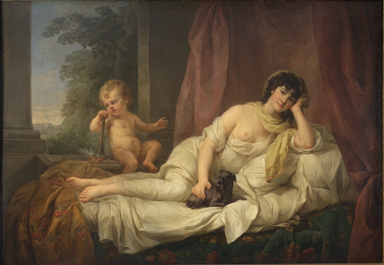 Polaco:  Portret aktorki Anny Lampel Retrato de la actriz Anna Lampel de Marcello Bacciarelli
