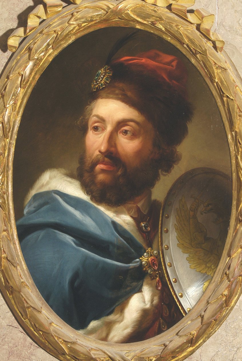 Retrato de Casimiro IV Jagellón (1427-1492), Rey de Polonia - Marcello Bacciarelli (1731-1818). Óleo sobre cobre de Marcello Bacciarelli
