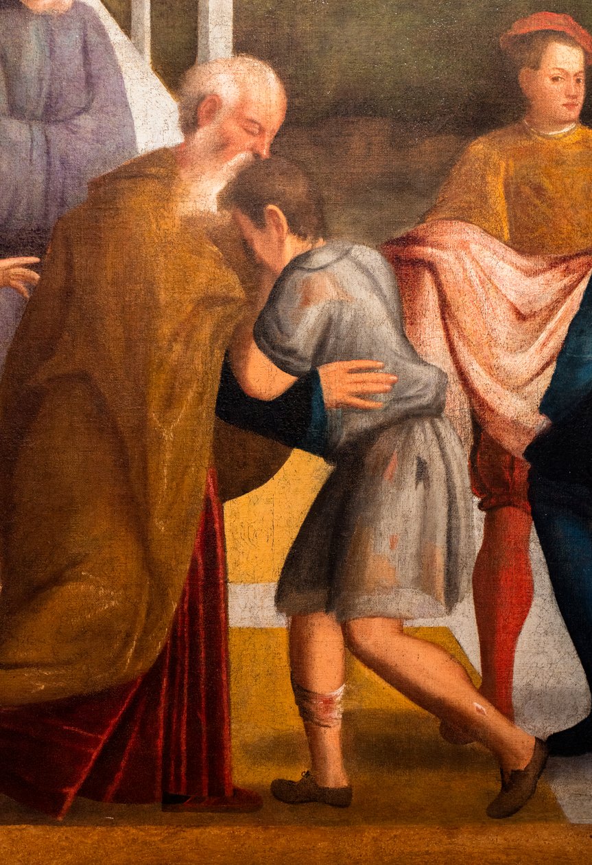 El regreso del hijo pródigo, detalle de Marcello Fogolino