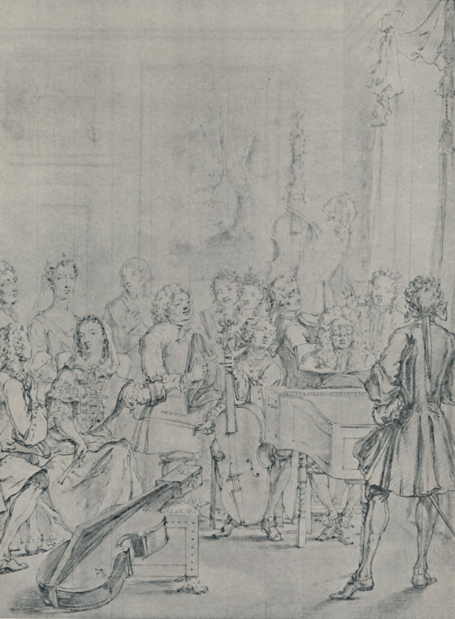 Un concierto en la casa de un noble, 1736, 1920 de Marcellus Laroon the Younger
