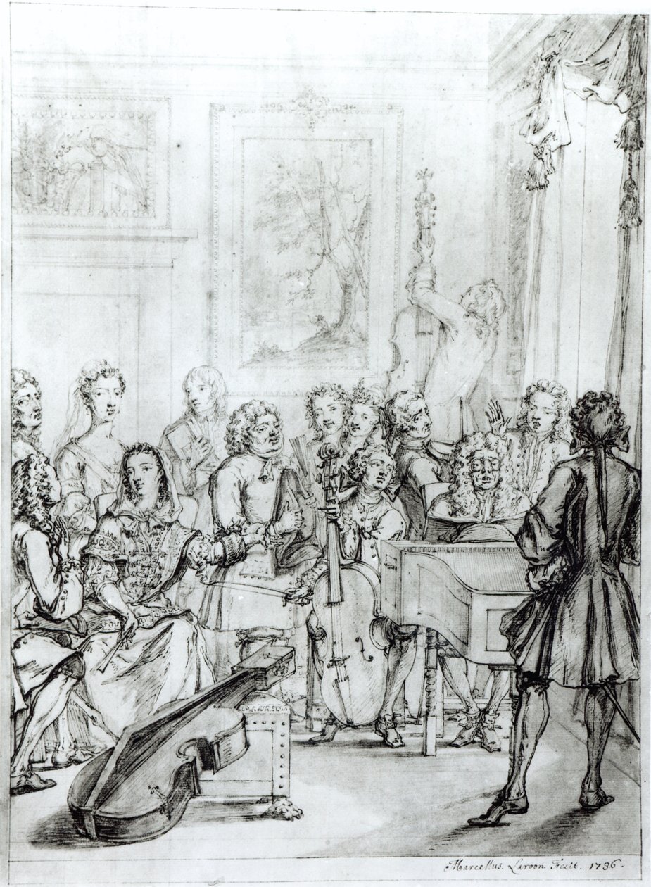 Concierto en Montague House, 1736 de Marcellus the Younger Laroon