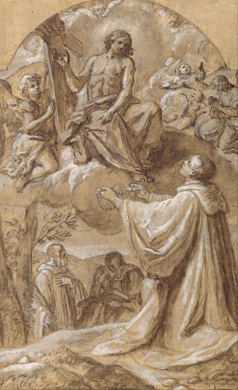 Cristo aparece al Beato Miguel de Camaldoli de Marco Benefial