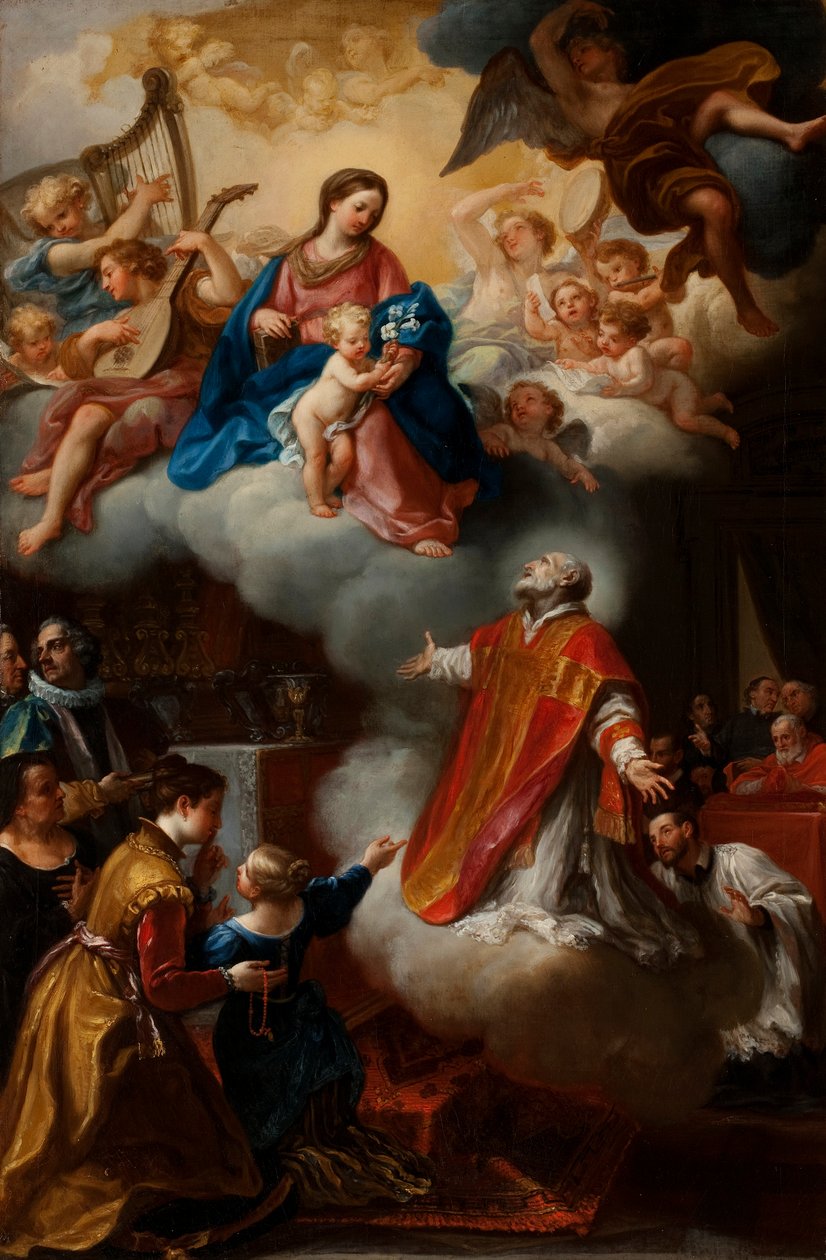 La Visión de San Felipe Neri, 1721 de Marco Benefial