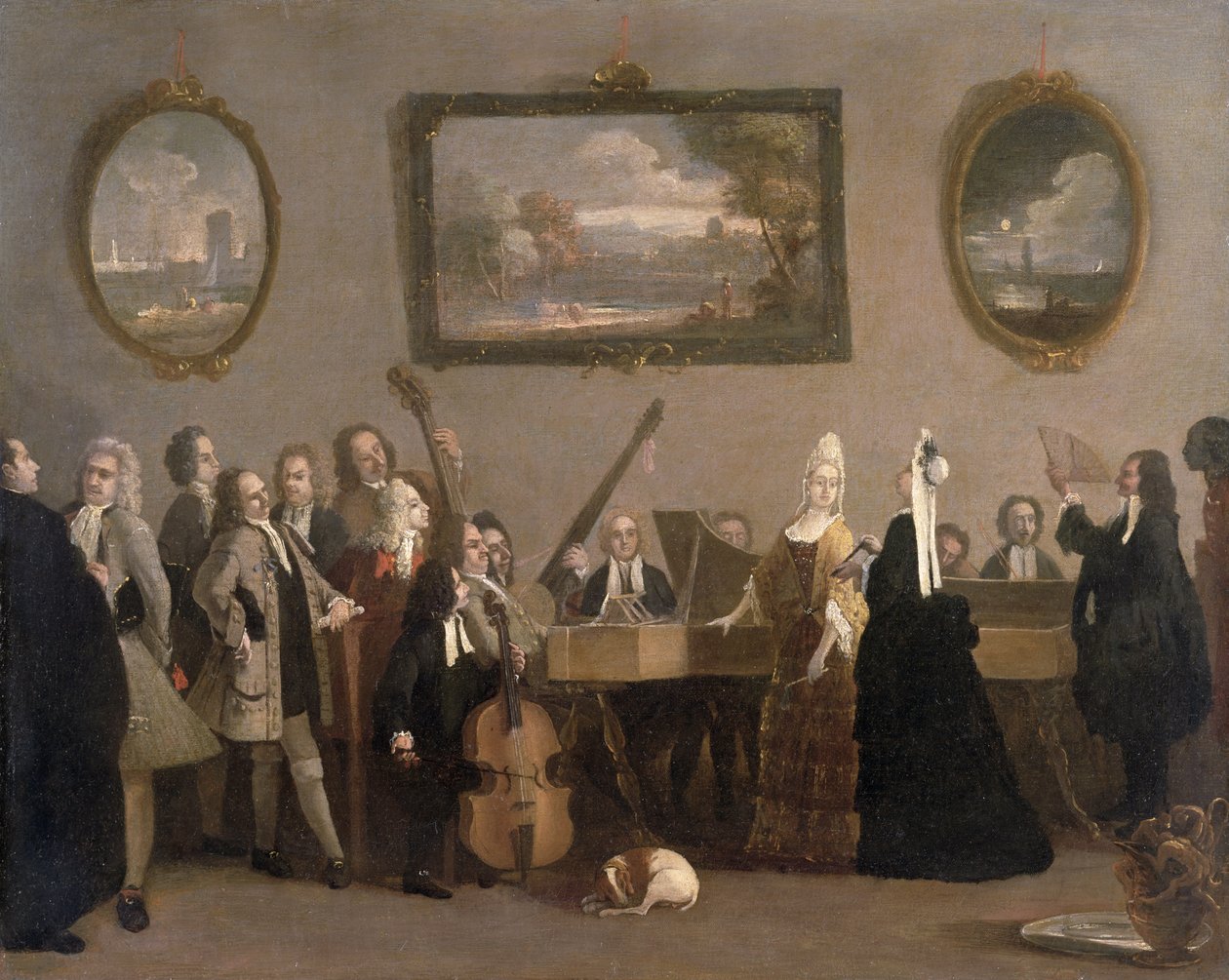 Ensayo de una ópera, c.1709 de Marco Ricci
