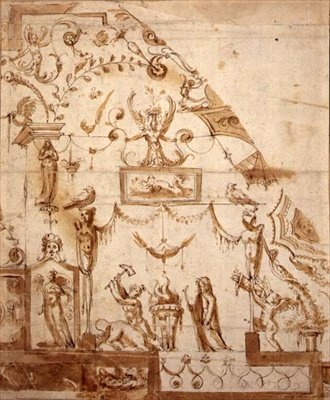 Diseño para un Techo Grotesco de Marco (fl.1565 88) (circle of) Marchetti