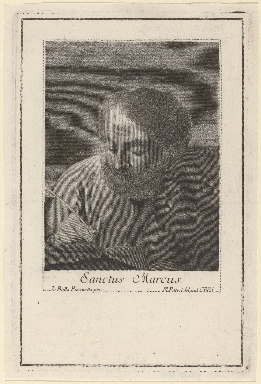 San Marcos de Marco Alvise Pitteri after Giovanni Battista Piazzetta