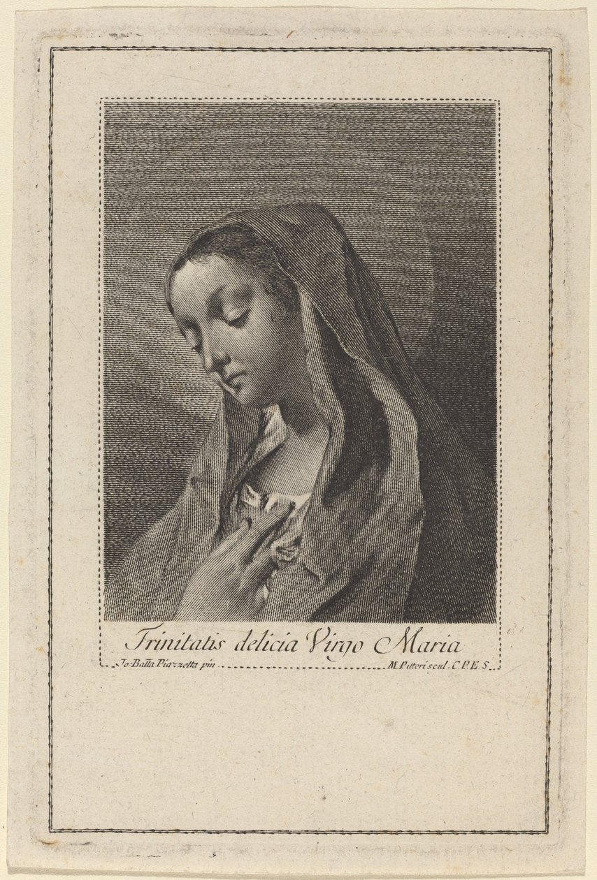 Trinitatis delicia Virgen María de Marco Alvise Pitteri after Giovanni Battista Piazzetta
