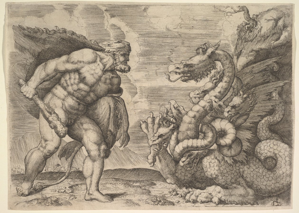 Hércules y la Hidra de Lerna de Marco Angolo del Moro