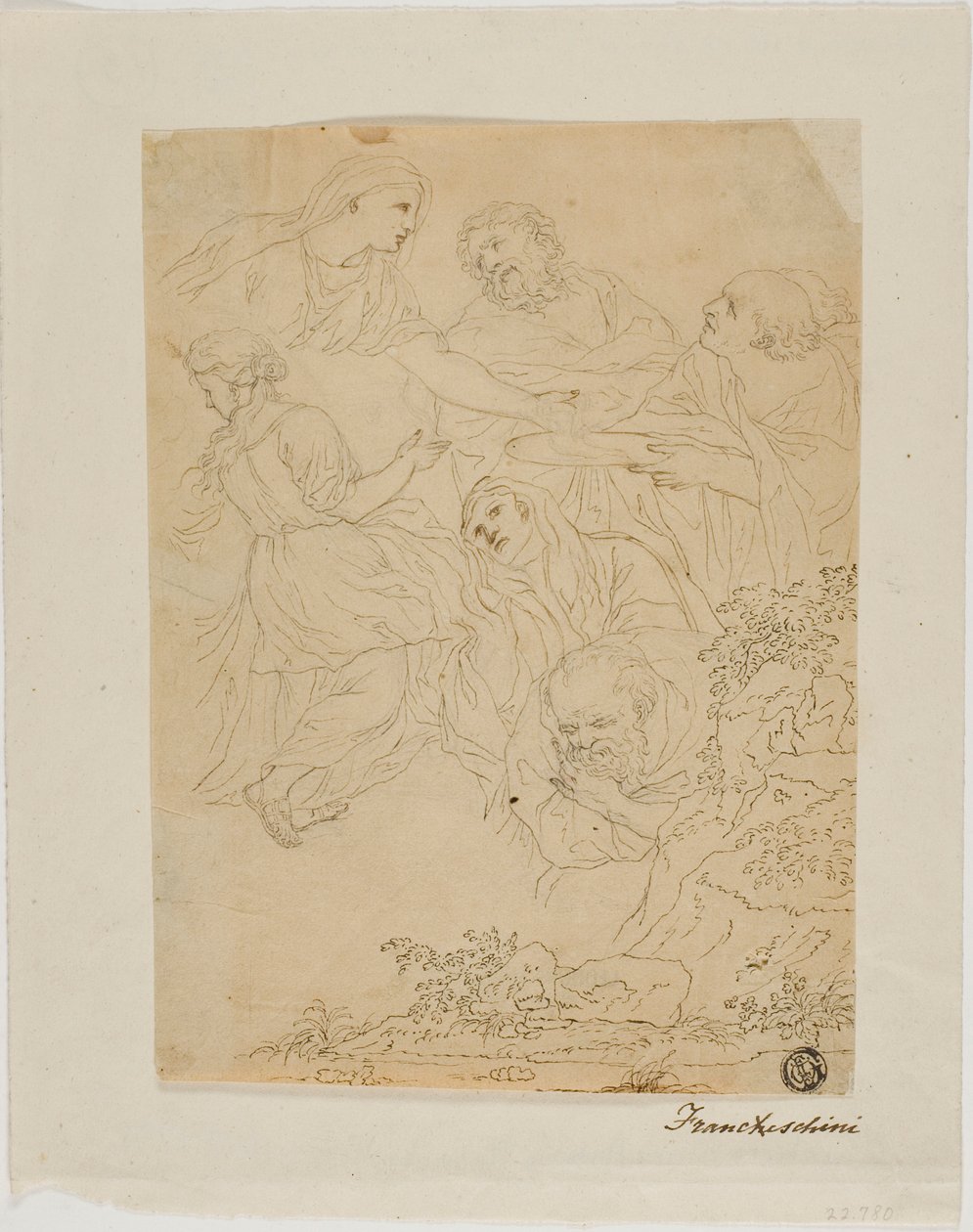 Bocetos de Figuras, Paisaje de Marcantonio Franceschini