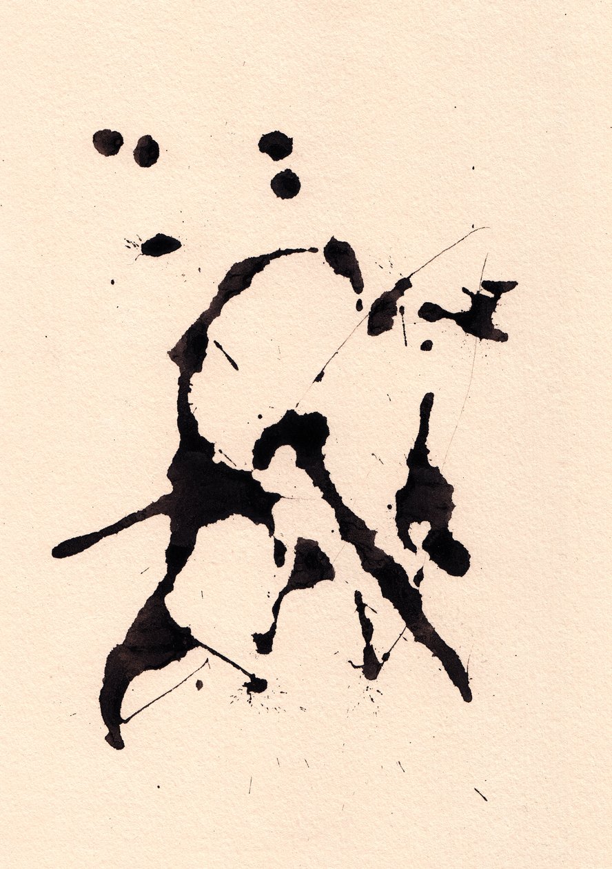 Blot, 2018 (tinta sobre papel) de Marco Campedelli