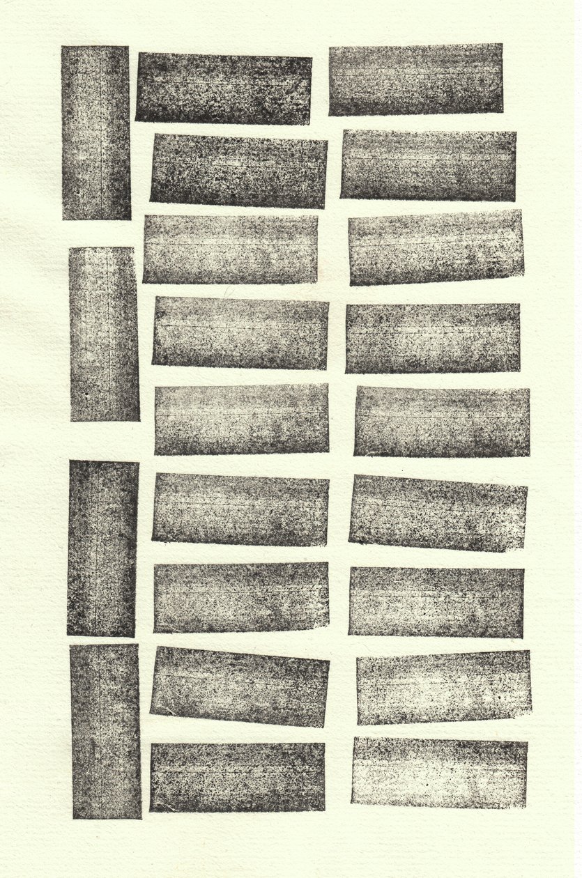 Stones_22, 2017 (sellos de caucho) de Marco Campedelli