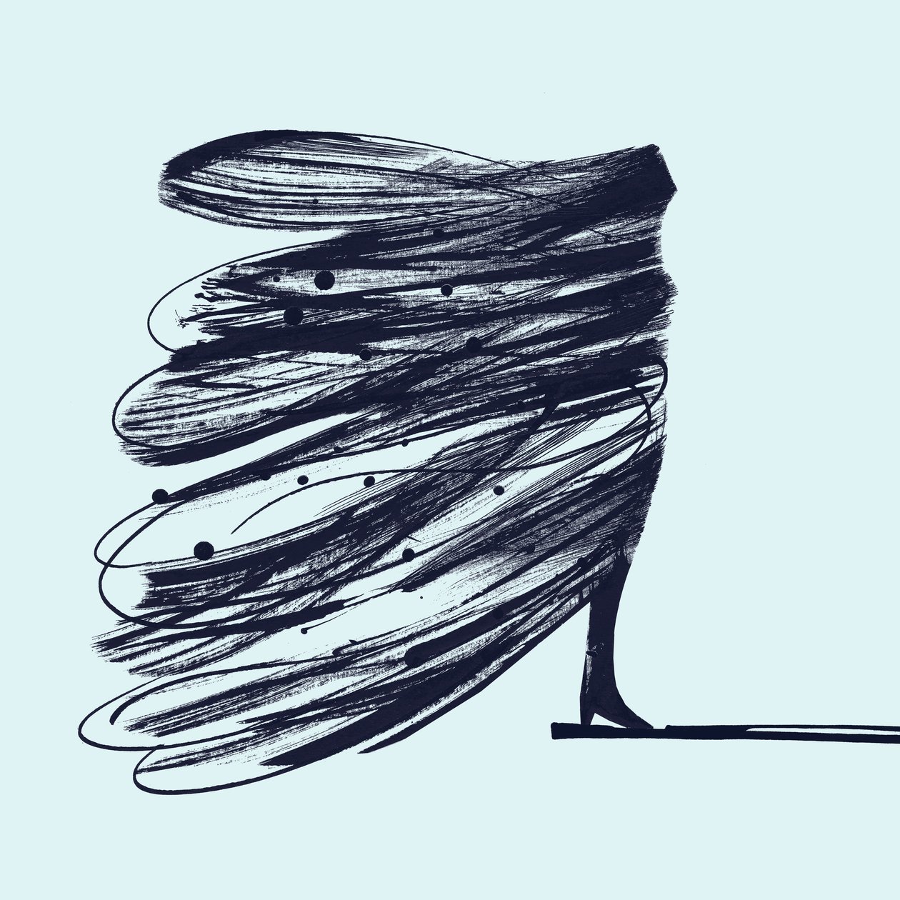 La niña mariposa, 2014 (tinta sobre papel) de Marco Campedelli