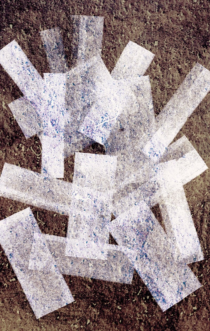 Sin título, 2014 (rollos de tinta sobre papel) de Marco Campedelli
