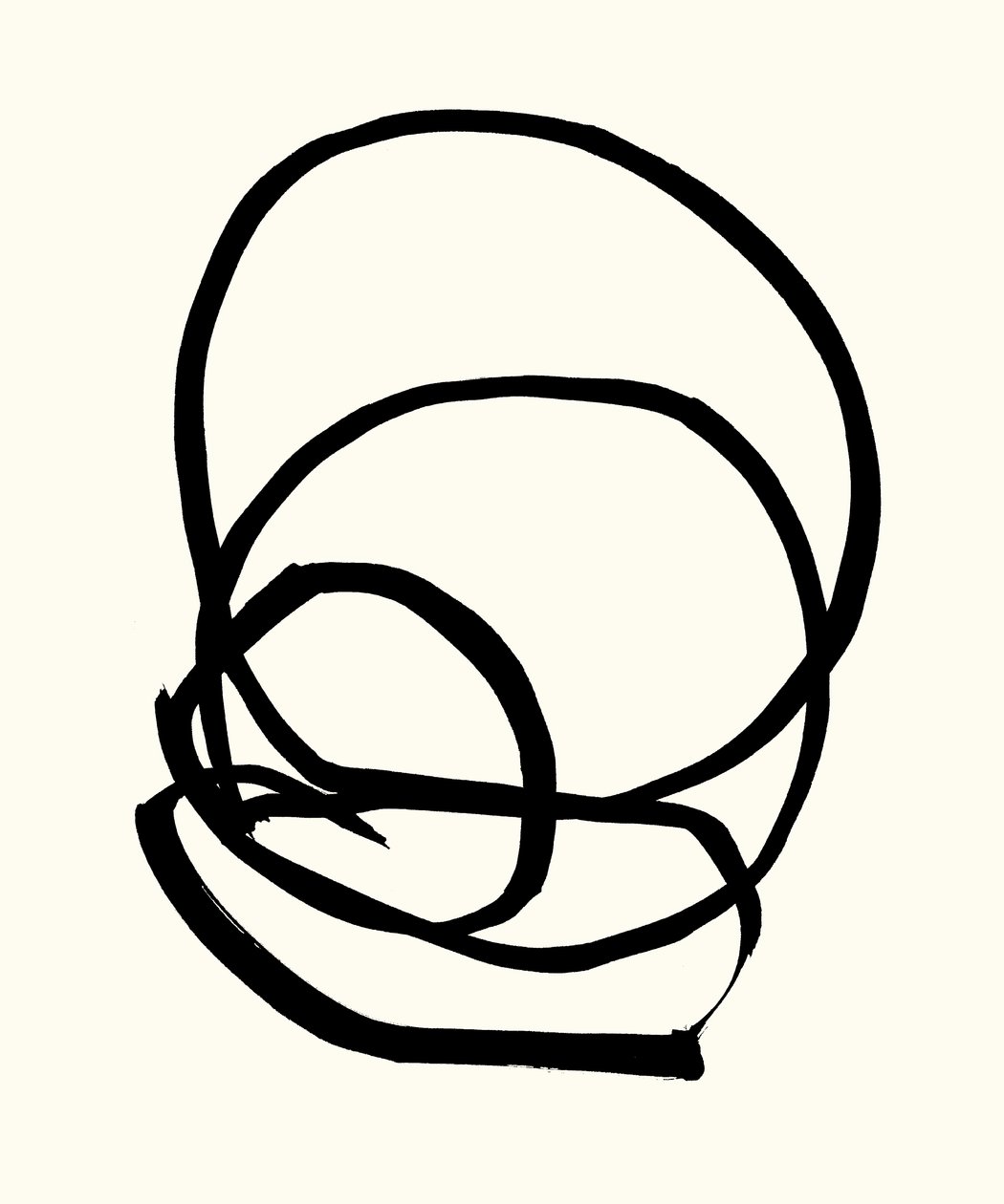 Vibration_02, 2023 (tinta sobre papel) de Marco Campedelli
