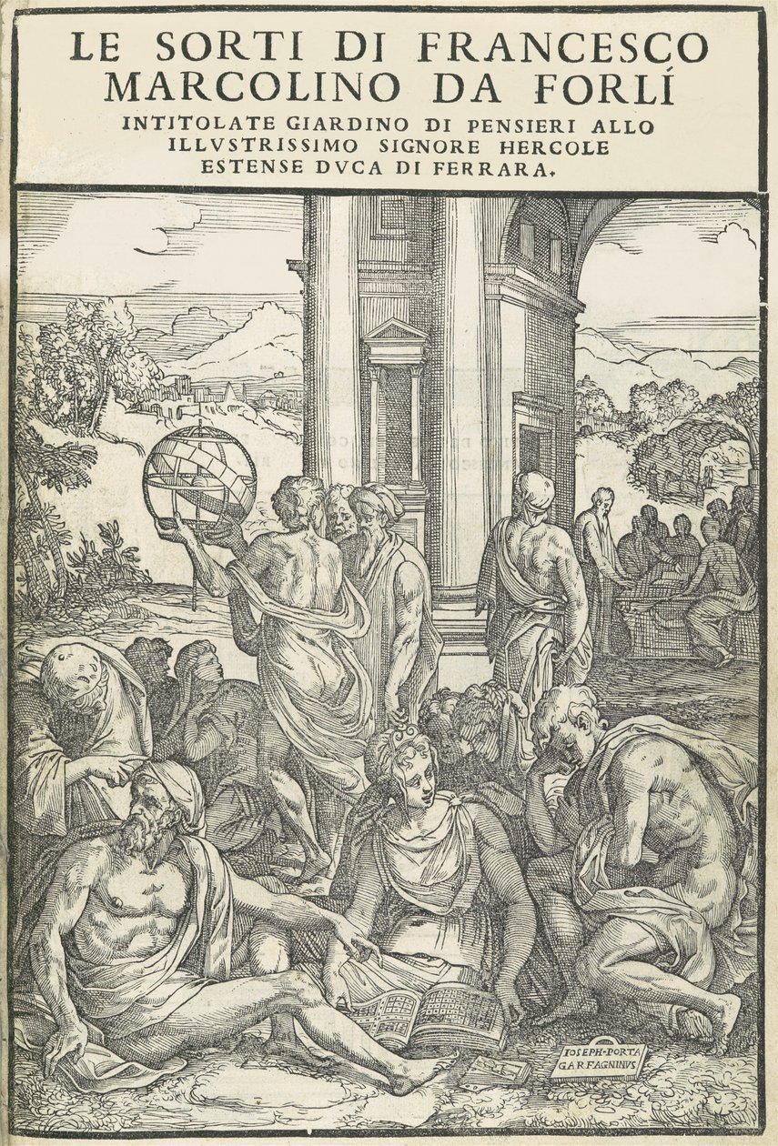 Le Sorti...intitolate giardino di pensieri, octubre 1540 de Marco Dente