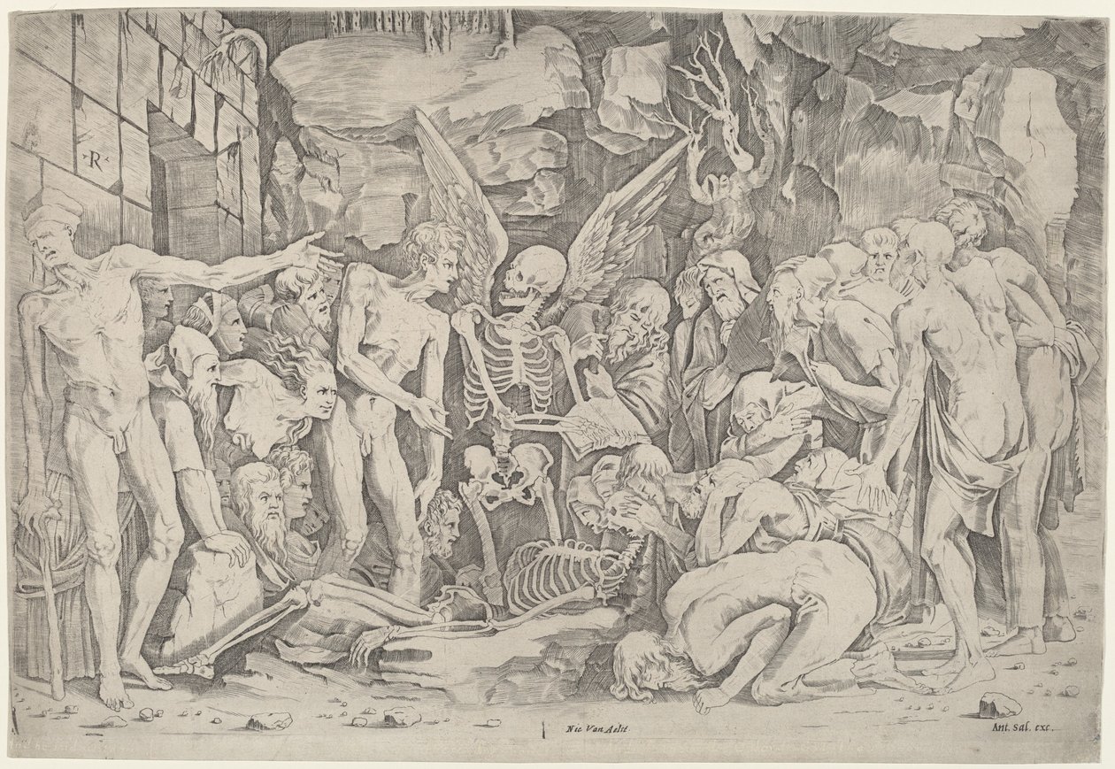 Los esqueletos de Marco Dente, after Baccio Bandinelli