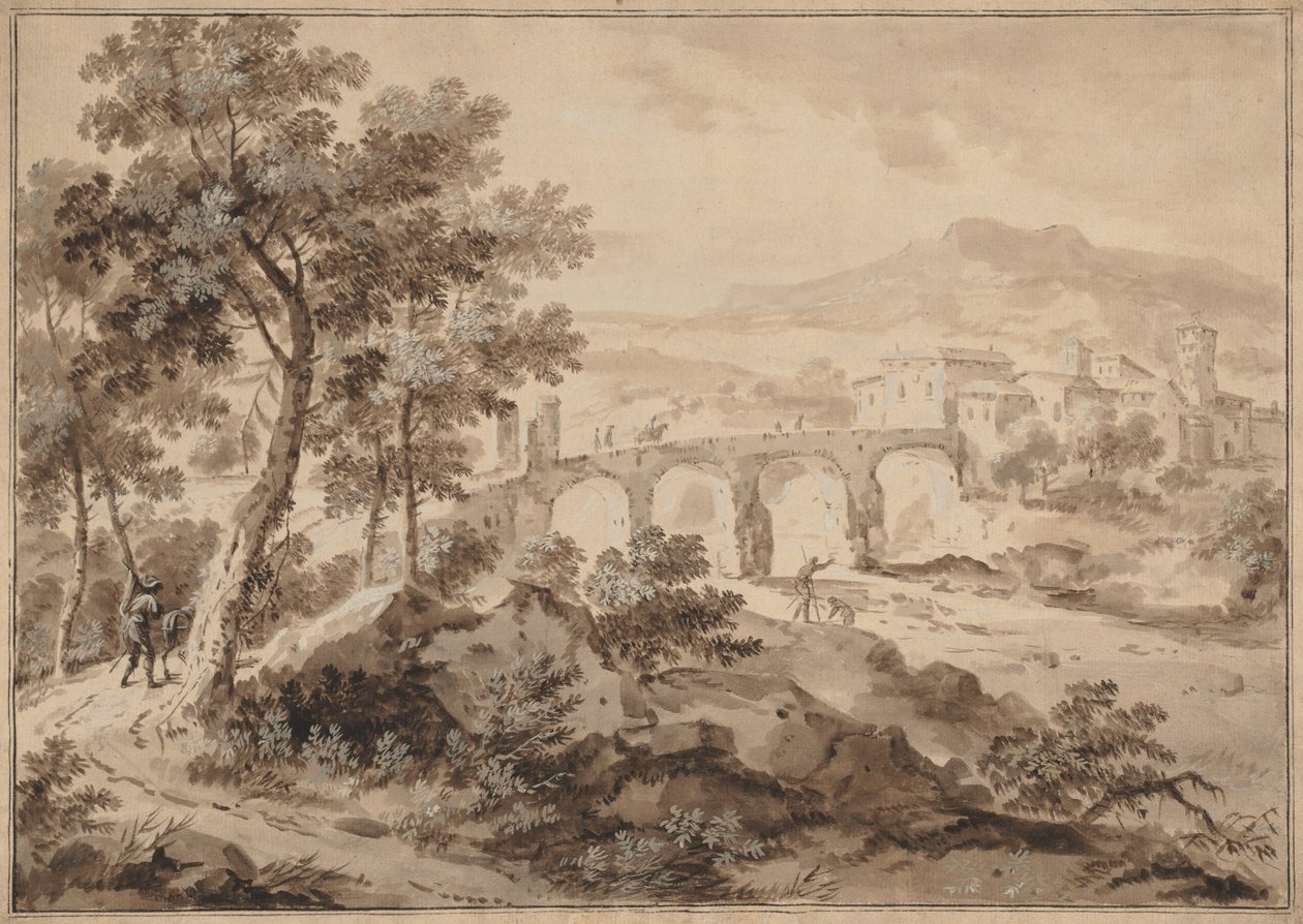 Paisaje con puente de Marco Ricci