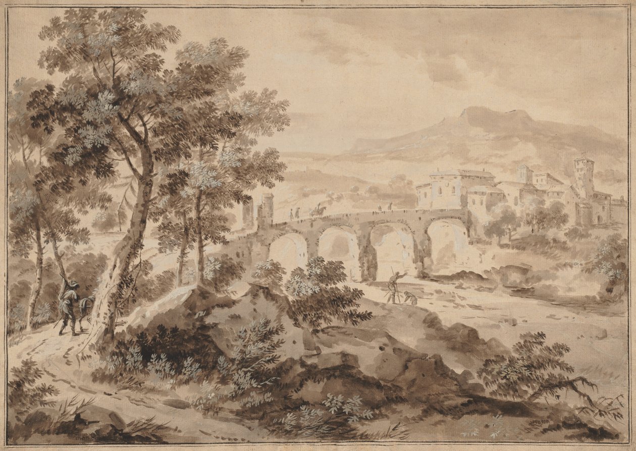 Paisaje con Puente, 1700-1729 de Marco Ricci