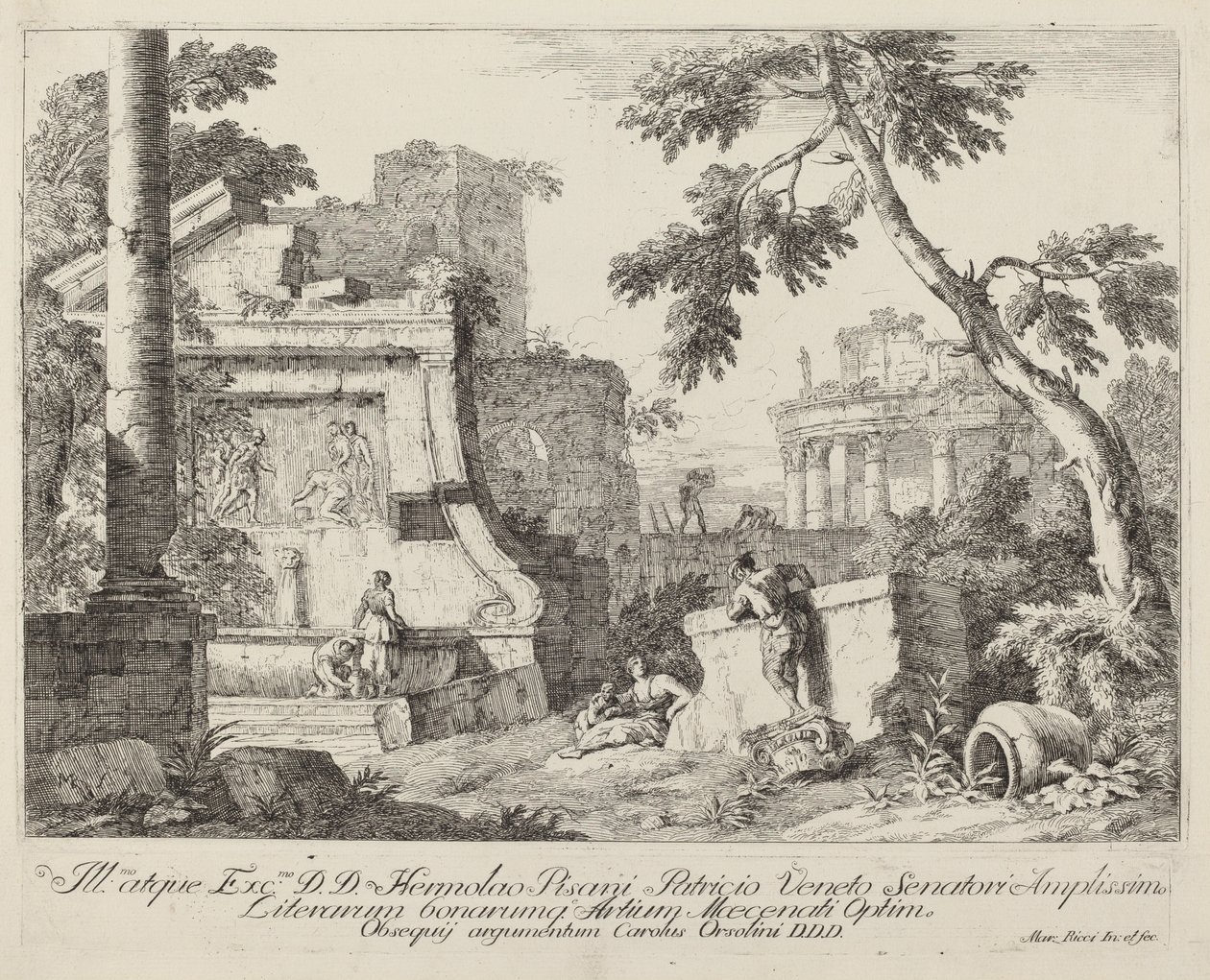 Paisaje con ruinas de Marco Ricci