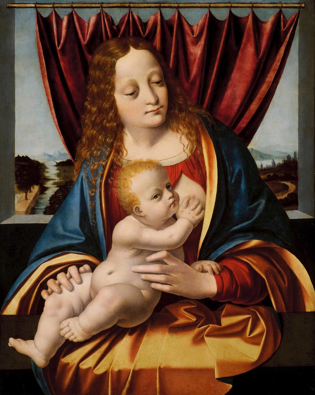 Madonna y el Niño de Marco d Oggiono