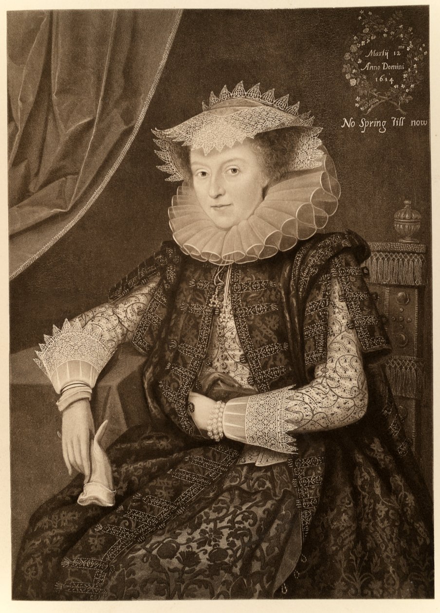 Mary Sidney, Condesa de Pembroke, de James I y VI, impreso por Manzi Joyant & Co. París, 1904 de Marcus Gheeraerts