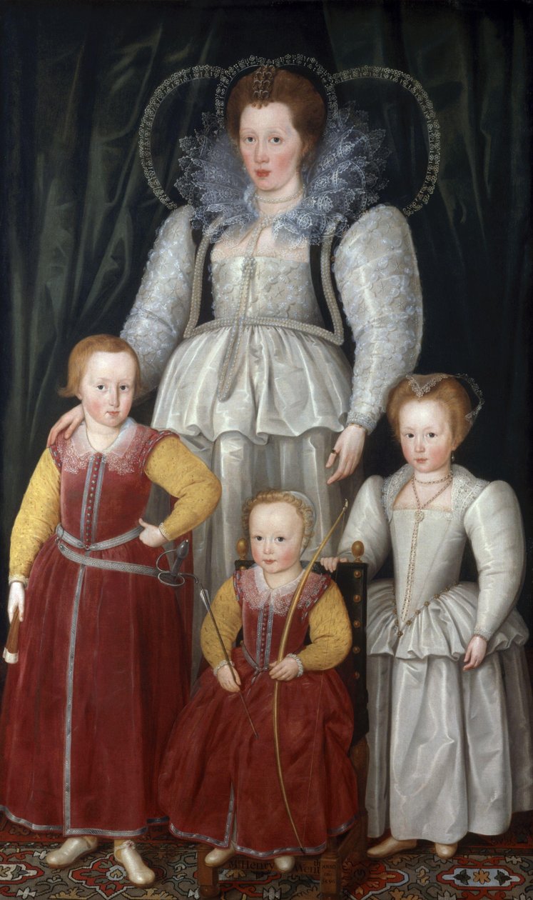 Retrato de Ana, Lady Pope (1561-1625) con sus hijos de Marcus Gheeraerts the Younger