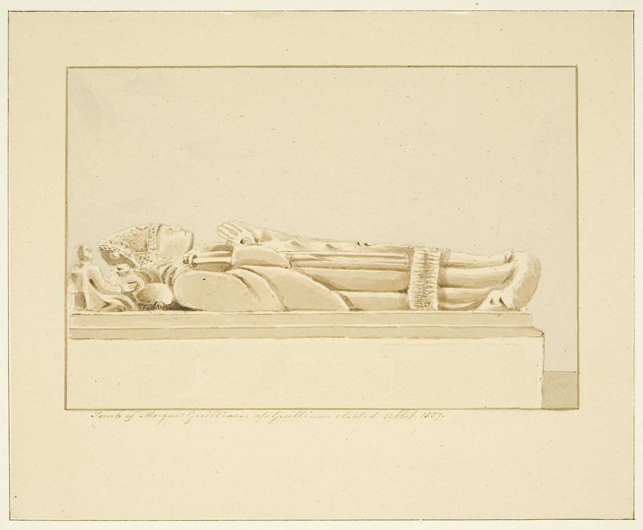 Efigie del Abad Guilliam en la Catedral de Bristol de Marcus H. Homes