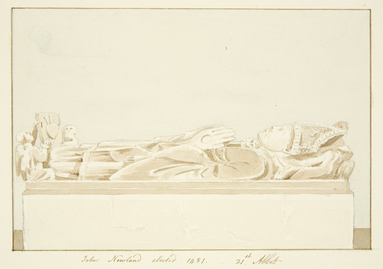 Efigie del Abad Newland en la Catedral de Bristol de Marcus H. Homes