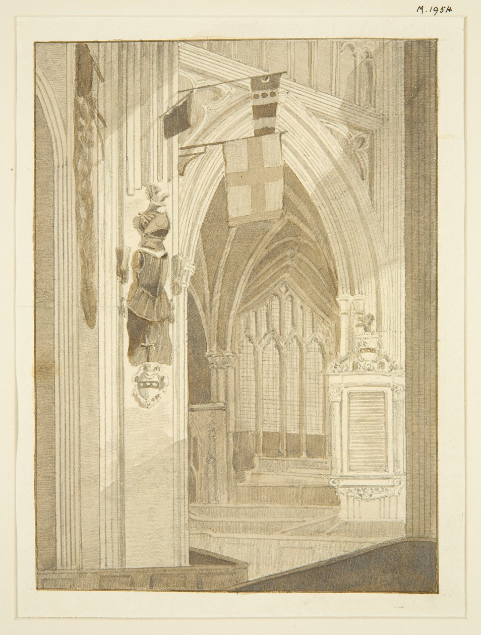 Monumento de Penn, banderas, etc., en St Mary Redcliffe de Marcus H. Homes