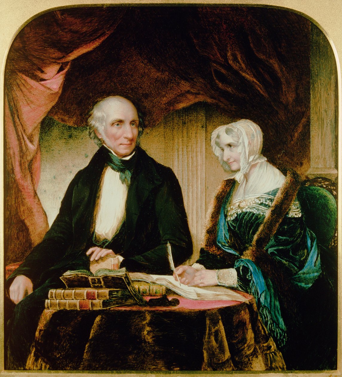 Retrato de William y Mary Wordsworth, 1839 de Margaret Gillies
