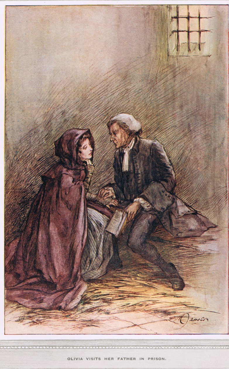 Olivia visita a su padre en prisión, ilustración de 