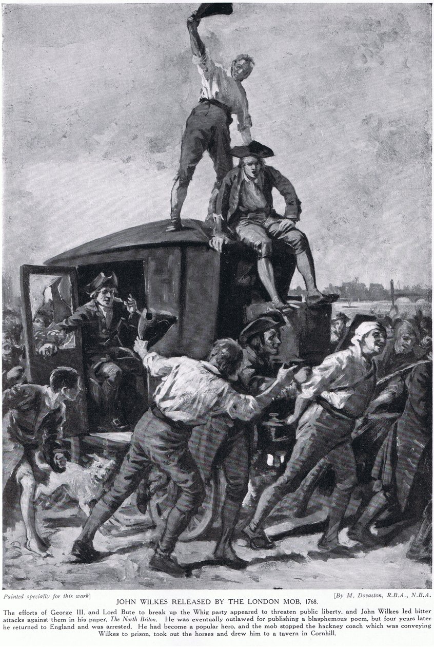 John Wilkes liberado por la mafia de Londres de Margaret (after) Dovaston