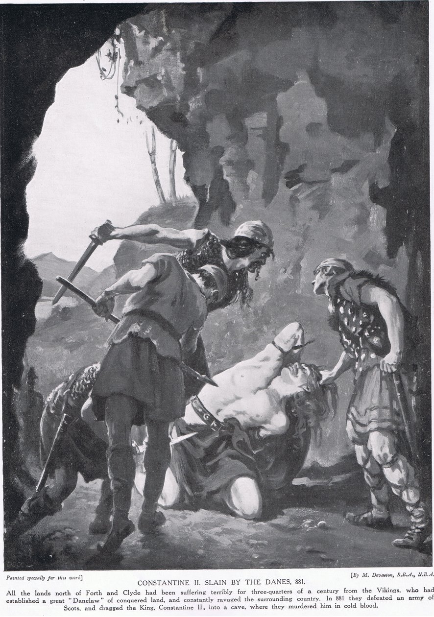 Contantine II asesinado por los daneses AD881 de Margaret Dovaston