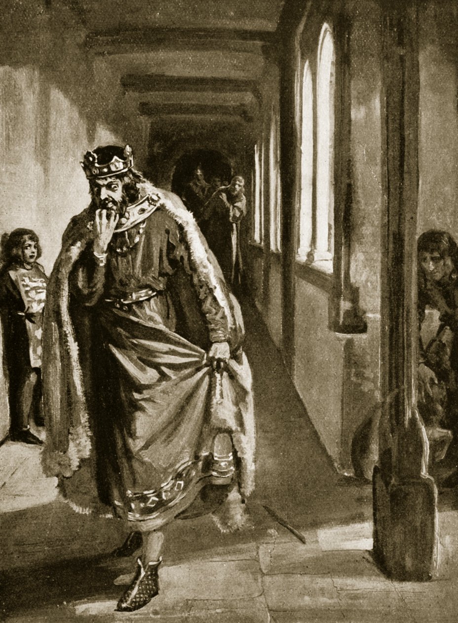 La furia de Juan al firmar la Carta Magna, ilustración de 