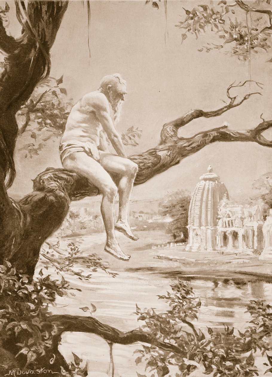 The End of a Long and Prosperous Reign, ilustración de "Hutchinsons History of the Nations", c.1910 (litografía) de Margaret Dovaston