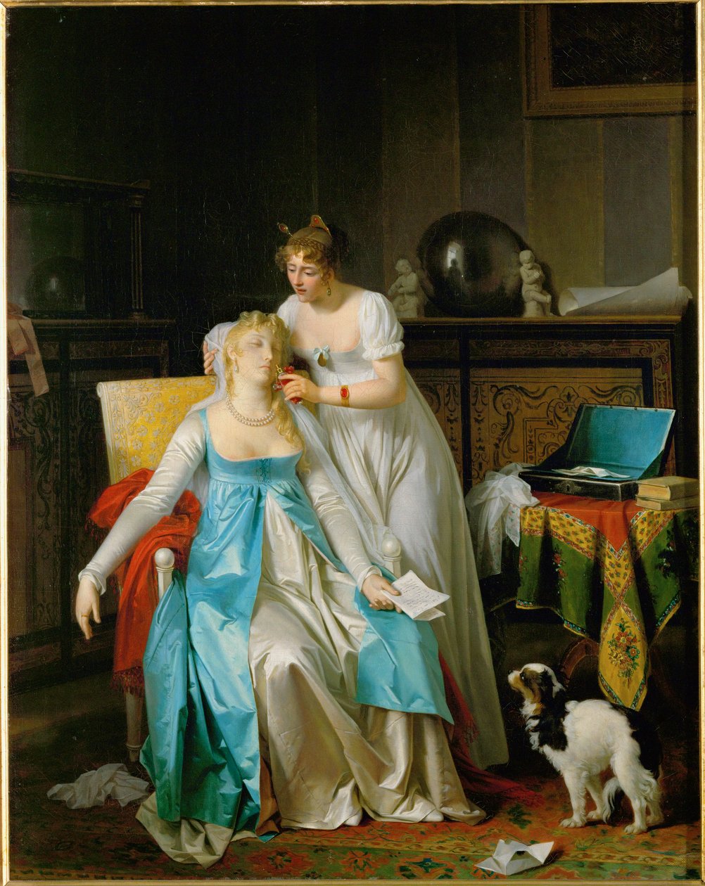 Malas noticias. Expuesto en el Salón de 1804 ... de Marguerite Gerard