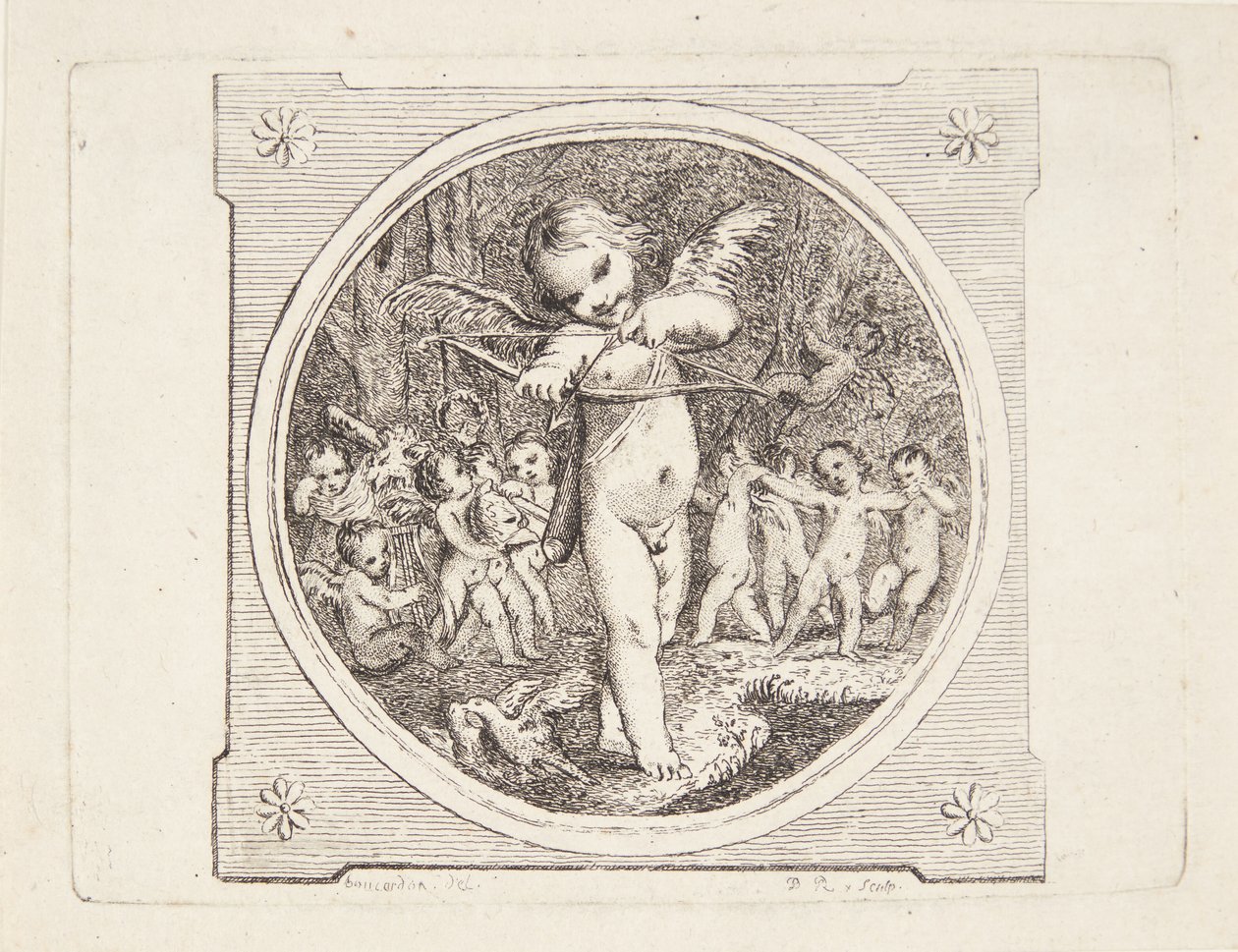 Cupido con arco y flecha de Marguerite Louise De Lorme du Ronseray