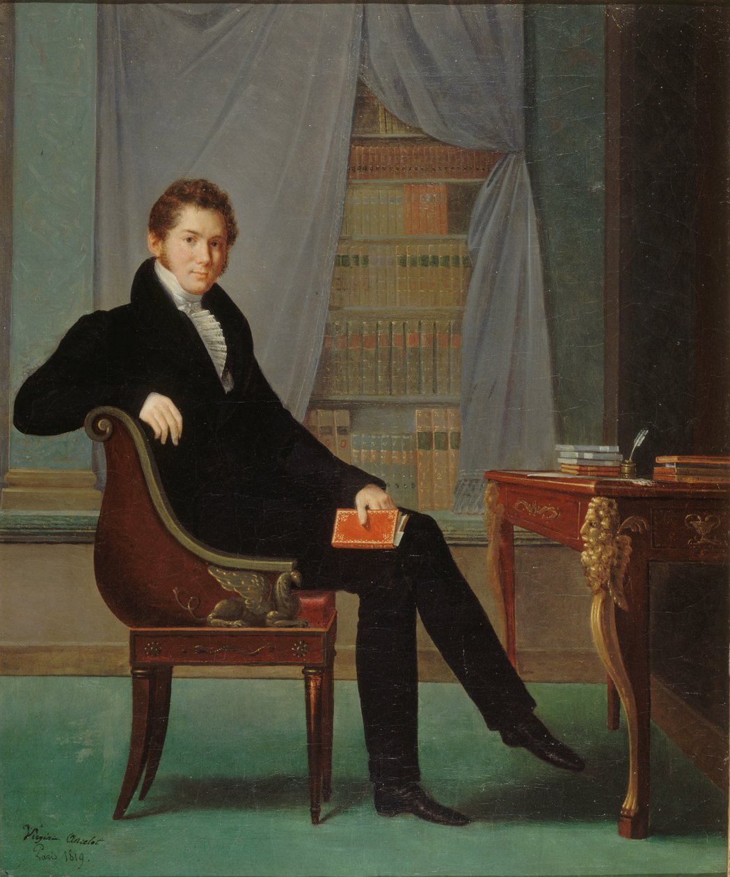Retrato de Jacques-François Ancelot 1794-1854, 1819 de Marguerite Louise Virginie Ancelot