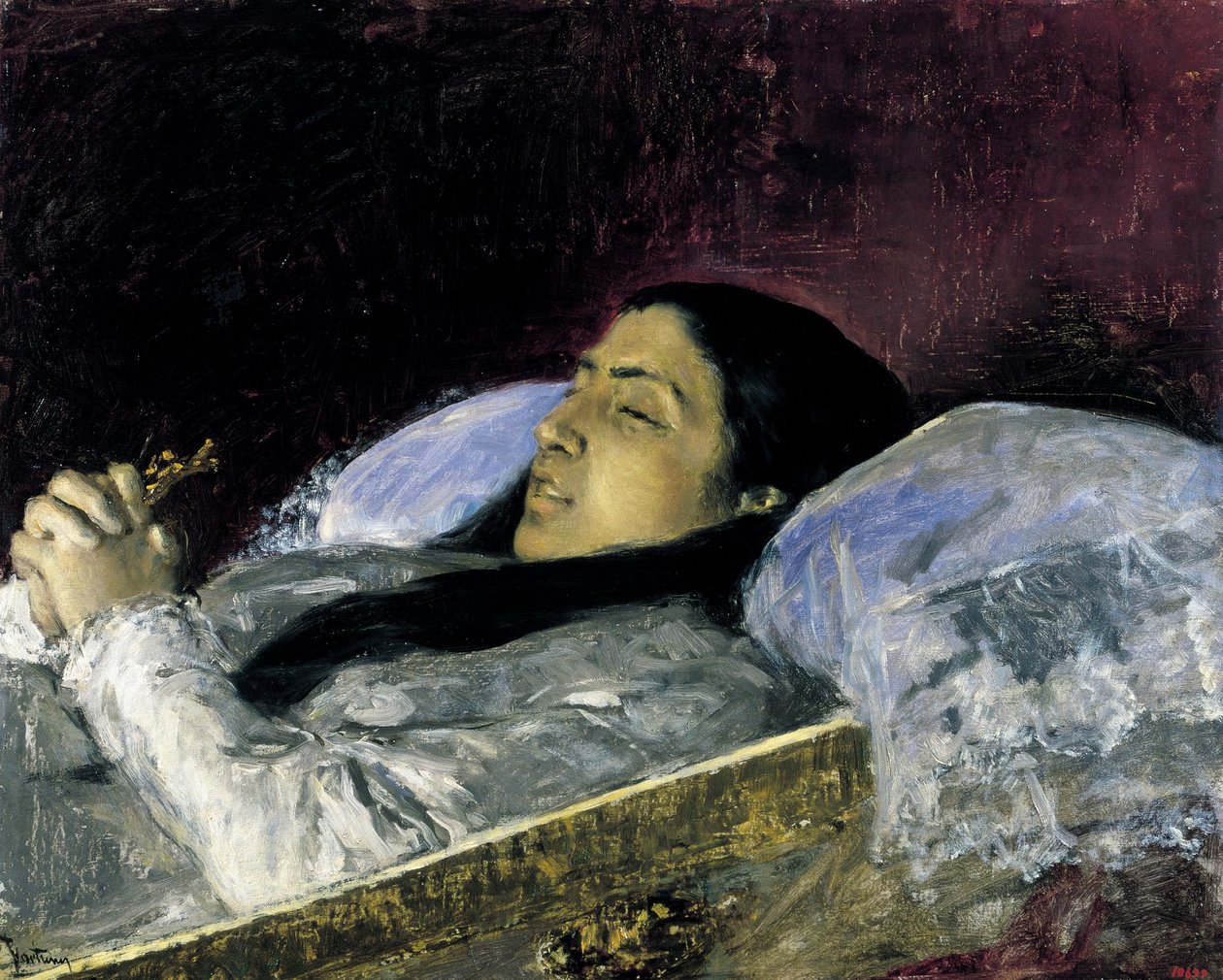 Señorita Del Castillo en su lecho de muerte de Marià Fortuny