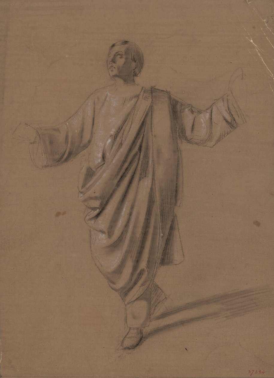 Estudio académico de una figura masculina de Marià Fortuny Marsal