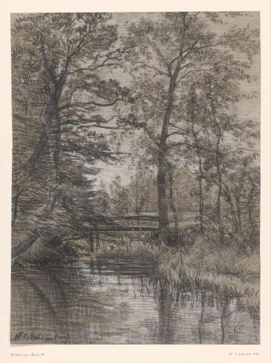 Estanque en el bosque de Maria Bilders van Bosse (signed by artist)