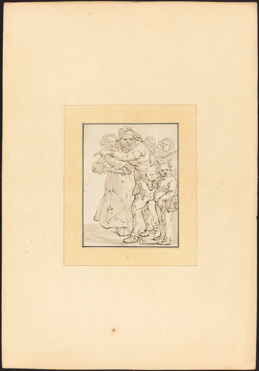 Viejo Señalando a la Izquierda de Maria Catharina Prestel after Adriaen Pietersz van de Venne