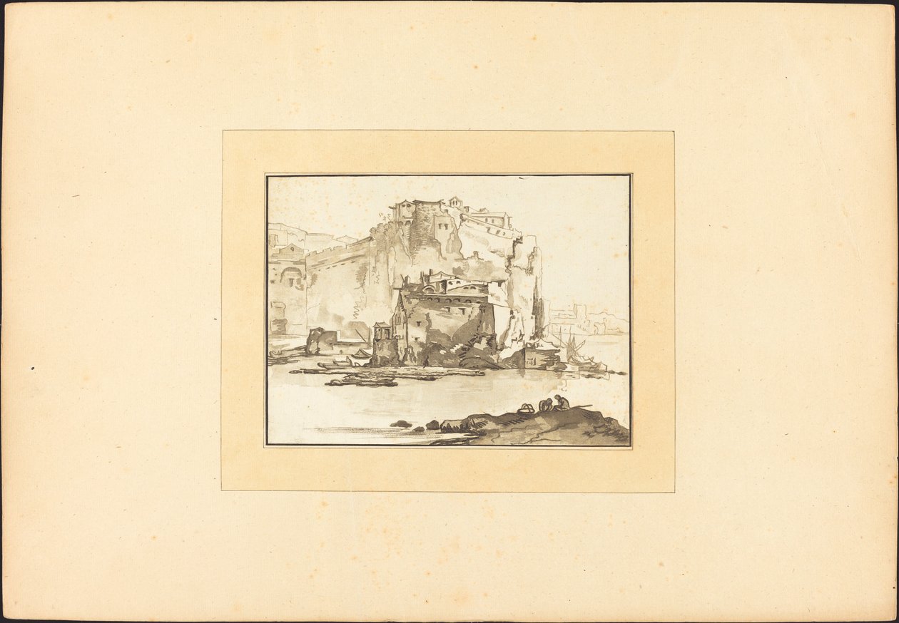 Paisaje Marino Mediterráneo de Maria Catharina Prestel after Thomas Wyck