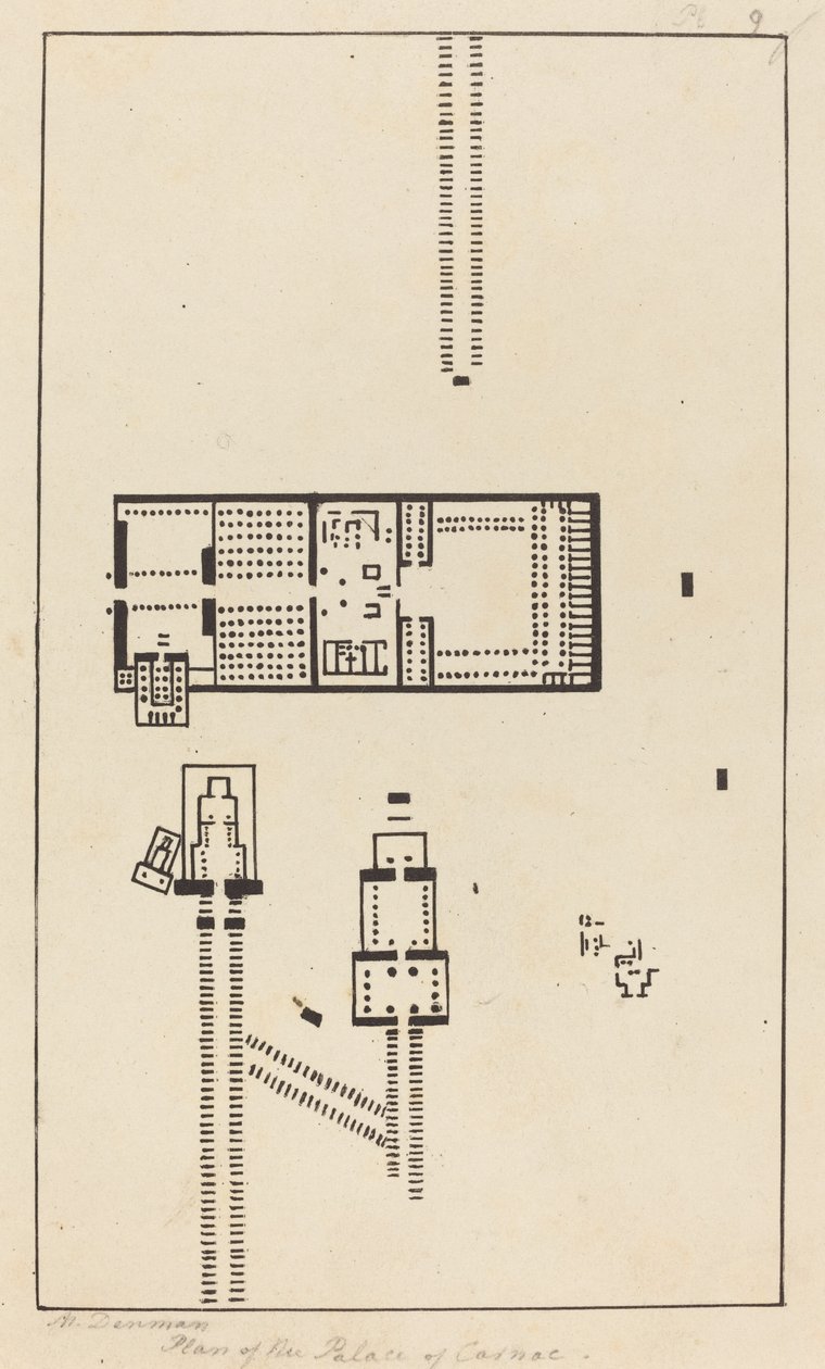 Plano del Palacio de Carnac de Maria Denman after John Flaxman