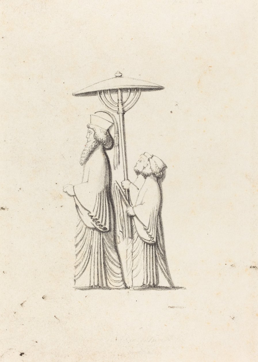 Escultura en Persépolis, de los viajes de Le Bruyn de Maria Denman after John Flaxman