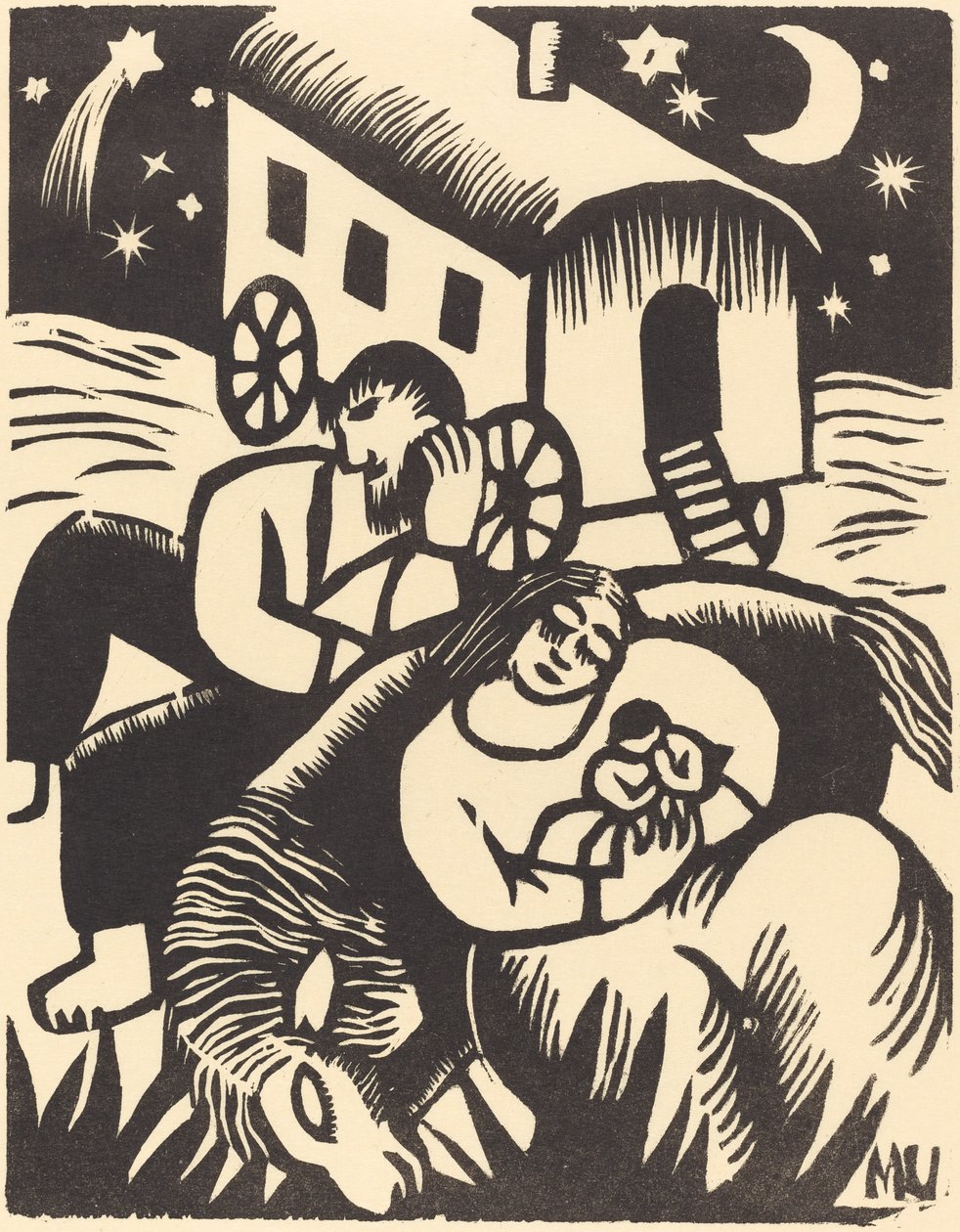 Zíngaros descansando, 1918 de Maria Uhden