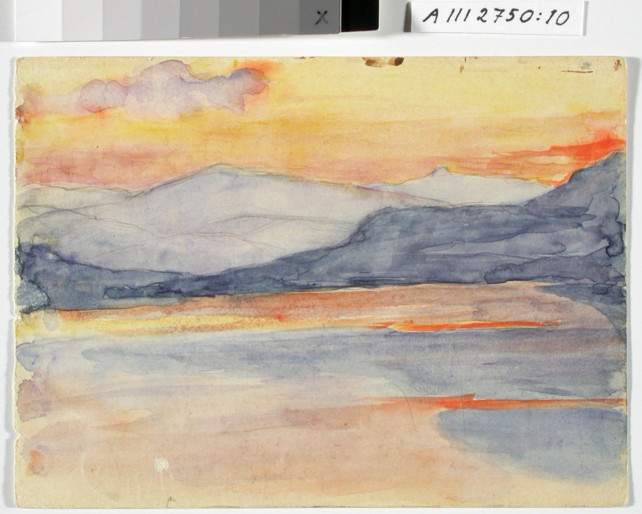 Estudio paisajístico: colina al atardecer de Maria Wiik