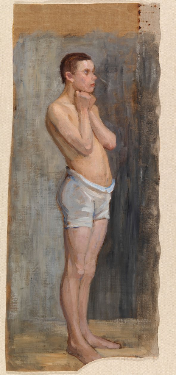Estudio de desnudo, niño de pie de Maria Wiik